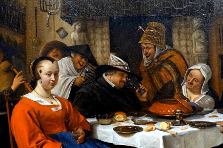 Epiphany (detail), Jan Havicksz Steen, c. 1664, oil on canvas - Villa Vauban - Luxembourg City - DSC06636