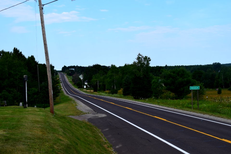 Entering Nisula on M-38 westbound
