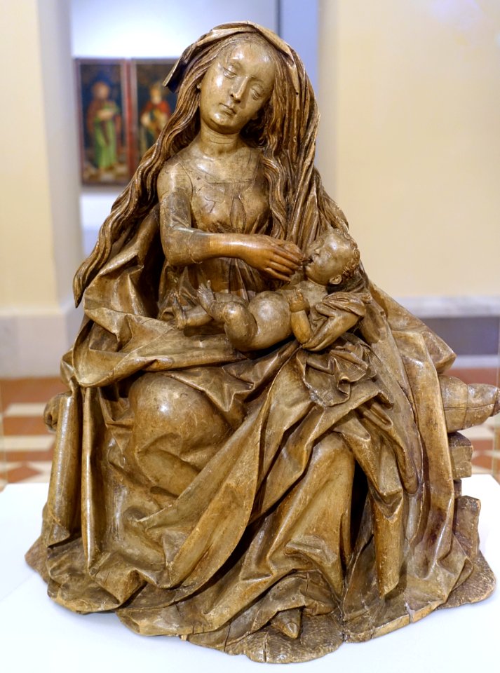 Enthroned Virgin and Child by Michel Erhart, c. 1480-1485, linden wood - Bode-Museum - DSC03570
