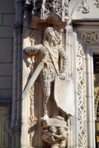 Entry guardian, right - Casa Grande (Hearst Castle) - DSC06608