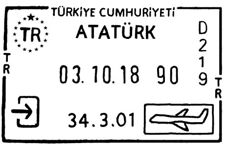Entrance Stamp Turkey