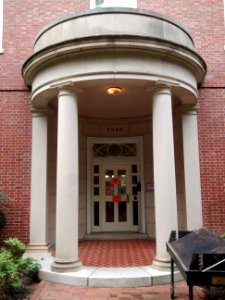 Entrance to Cobb Residence Hall at UNC