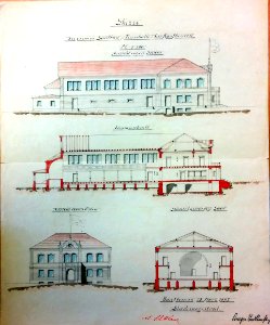 Entwurfsskizze Stadtsaal Kaufbeuren