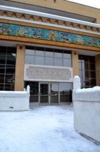 Entrance to Mandarin Building from China town bridge, Winnipeg, Manitoba photo