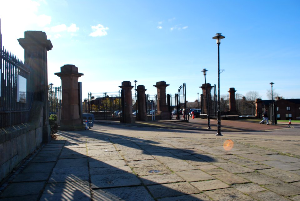 Entrance to Liverpool Anglican Cathedral and Cathedral Campus