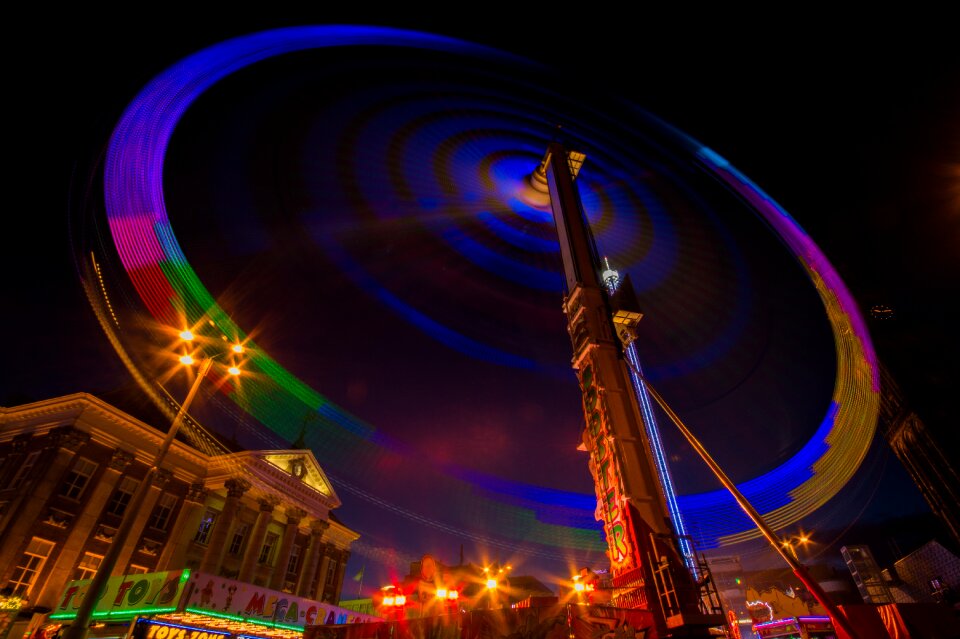 Spinning long exposure night
