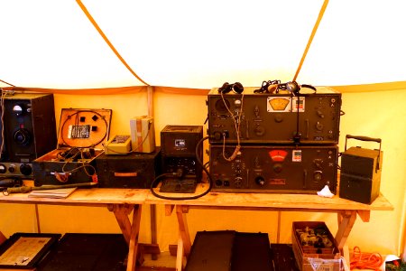 Equipment in the communications tent - Battle for the Airfield, 2017 - Collings Foundation - Massachusetts - DSC06953