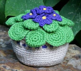 Yarn green purple