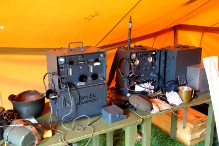 Equipment in the communications tent - Battle for the Airfield, 2017 - Collings Foundation - Massachusetts - DSC06996