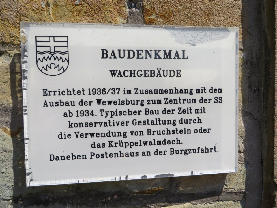 Erinnerungsstätte Wewelsburg 1933–1945 Infotafel