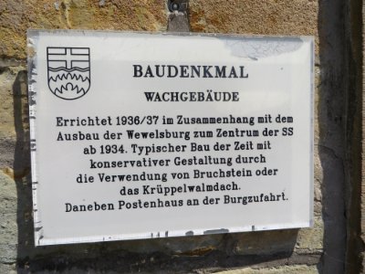Erinnerungsstätte Wewelsburg 1933–1945 Infotafel