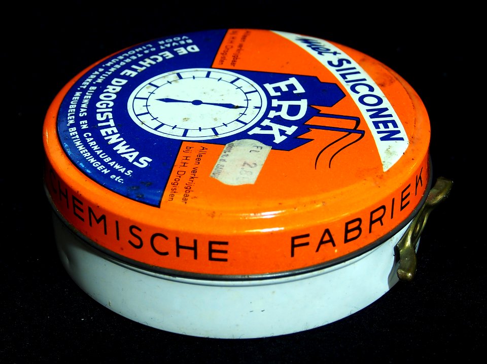 ERK de echte drogistenwas blikje, Chemische fabriek Leimuiden, foto4