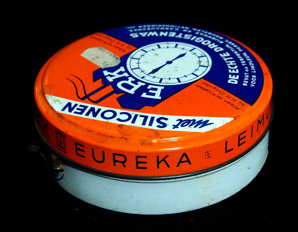 ERK de echte drogistenwas blikje, Chemische fabriek Leimuiden, foto3