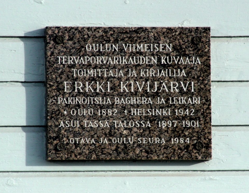 Erkki Kivijärvi Plaque Oulu