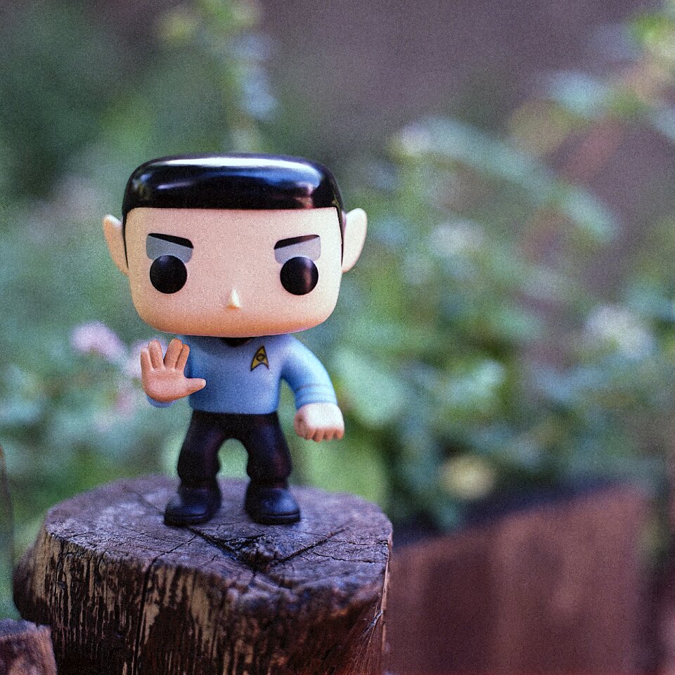 Action figure live long and prosper salute