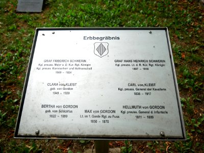 Erbbegräbnis Schwerin Tafel