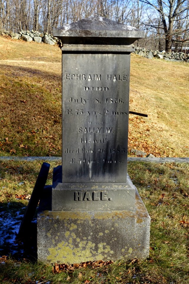 Ephraim Hale - Hillside Cemetery - Stow, Massachusetts - DSC08659