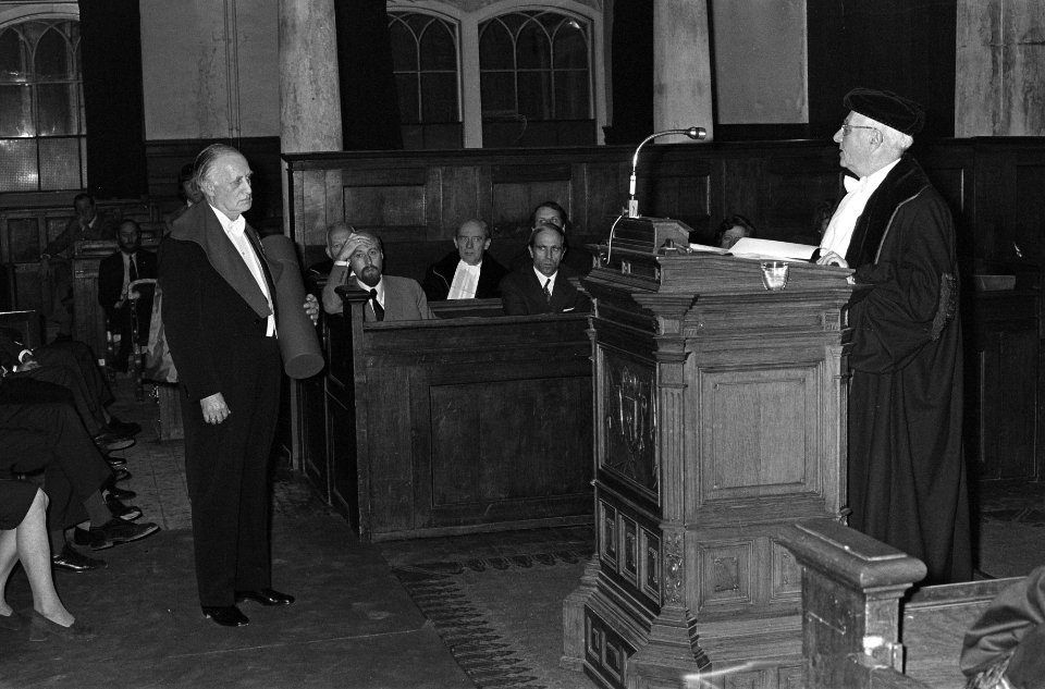Ere-doctoraat voor H. J. Krauweel , directeur van de Jellinek-kliniek in Amsterd, Bestanddeelnr 926-1441