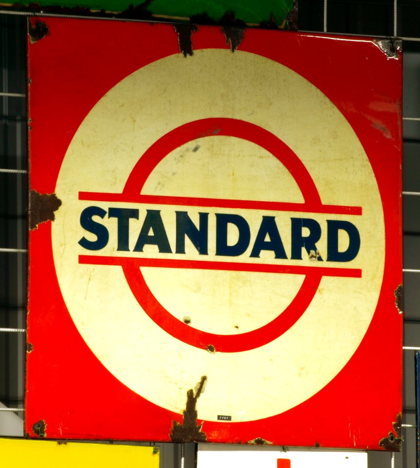 Enamel advertising sign, Standard