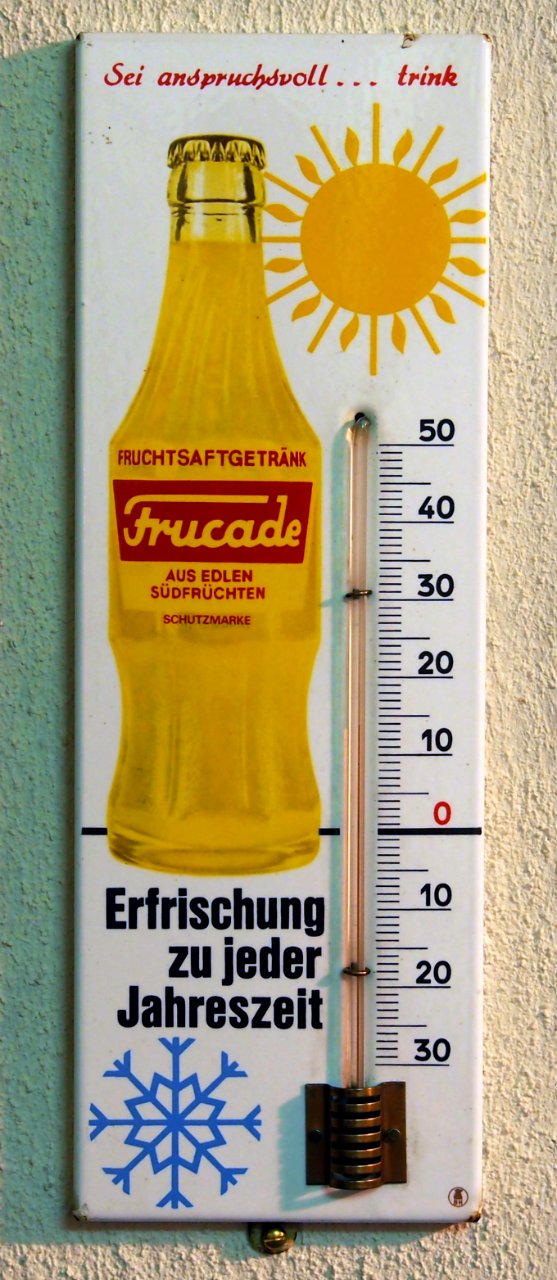 Enamel advertising sign, Frucade
