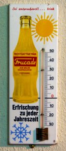 Enamel advertising sign, Frucade