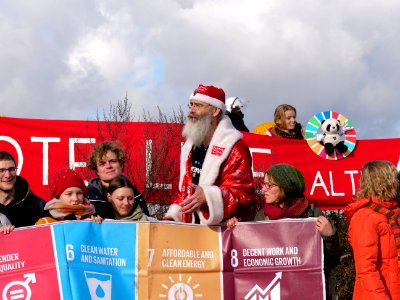 Ende Gelände November 2017 - Activists with Sustaina Claus