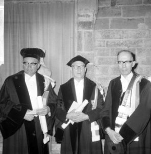 Ere-doctoraten aan de Universiteit te Leuven, waaronder de Nederlanders, v.l.n.r, Bestanddeelnr 918-7421