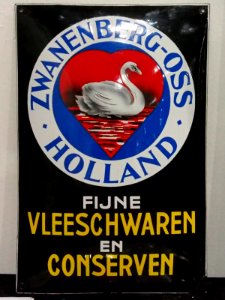 Enamel advertising sign, Zwanenberg-Oss Holland