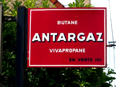 Enamel advertising sign Antargaz