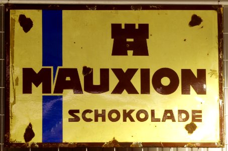 Enamel advertising sign, Mauxion schokolade