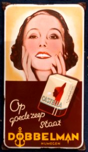 Enamel advertising sign, Castella, Dobbelman, Nijmegen