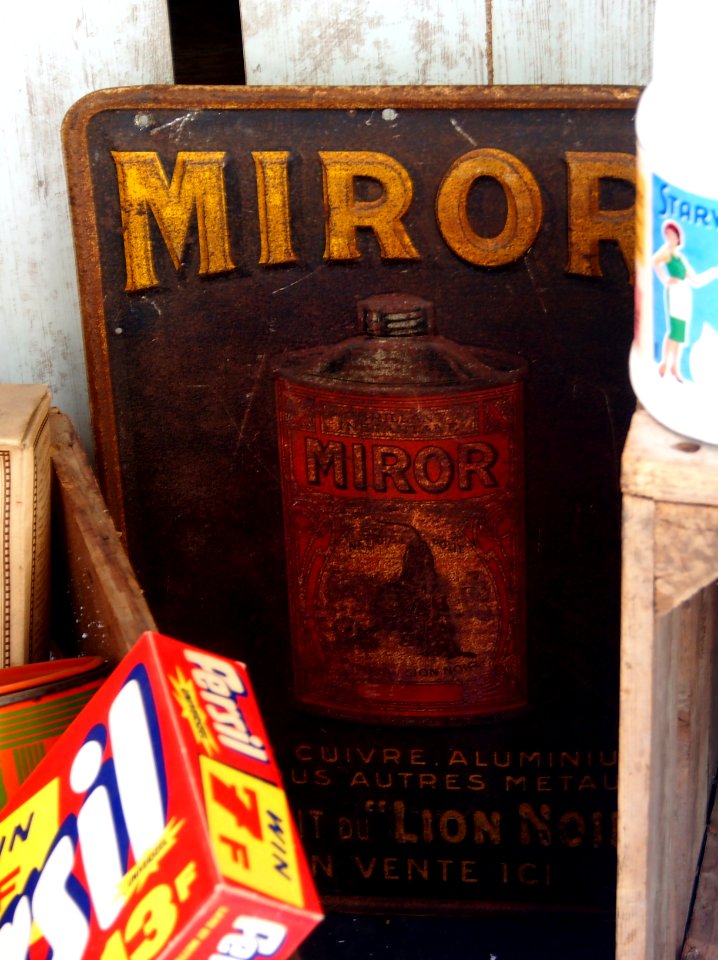 Enamel advertising sign, Lion Noir