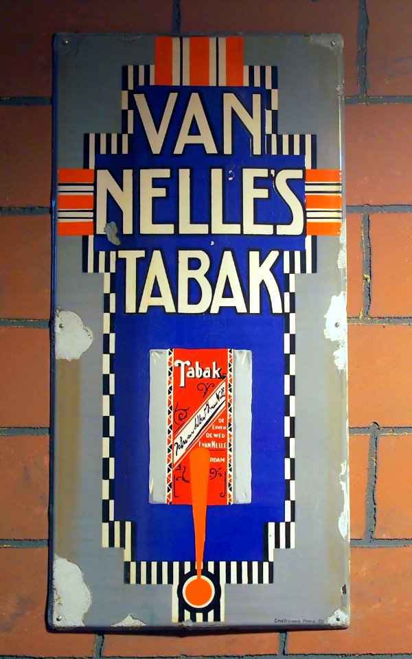 Enamel advertising sign, Van Nelle's tabak