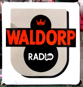 Enamel advertising sign, Waldorp Radio
