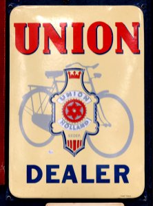 Enamel advertising sign, Union Holland Dealer