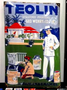 Enamel advertising sign, Teolin