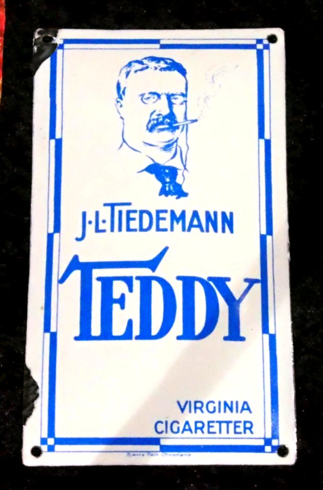 Enamel advertising sign, J L Tiedemann
