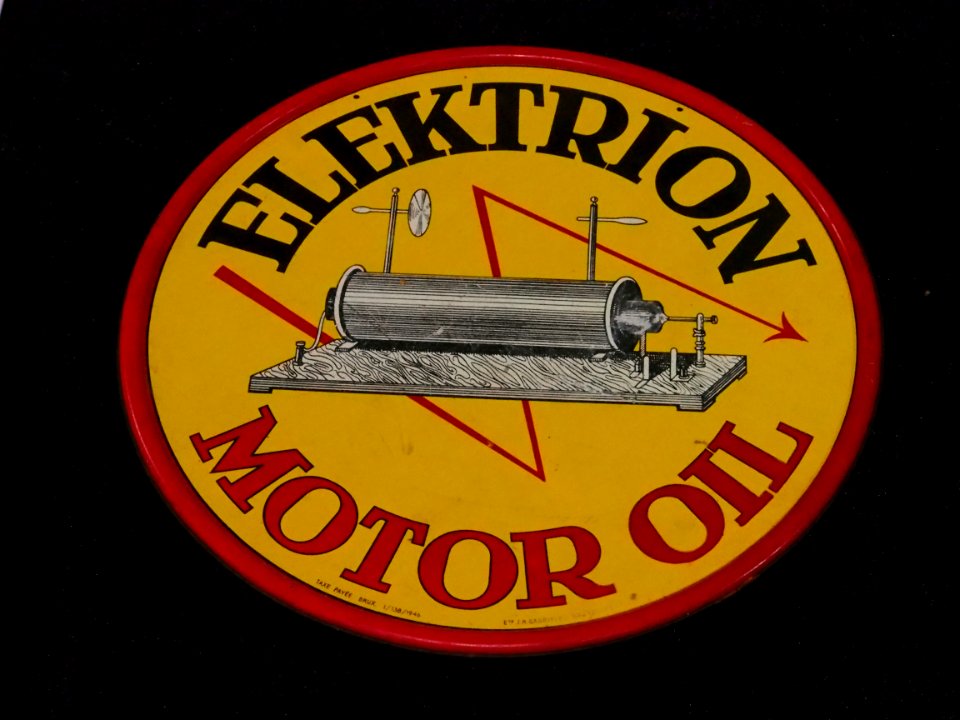 Enamel advertising sign, Elektrion Motor oil