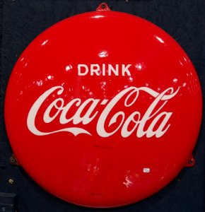 Enamel advertising sign, Coca Cola, Langcat Bussum