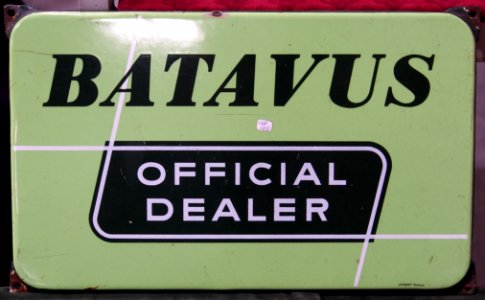 Enamel advertising sign, Batavus Official Dealer