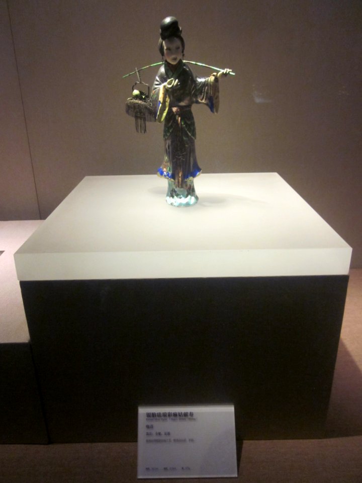 Enamel Silver Figure of Aunt Ma, the late Qing Dynasty, Changsha Museum