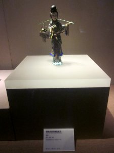 Enamel Silver Figure of Aunt Ma, the late Qing Dynasty, Changsha Museum