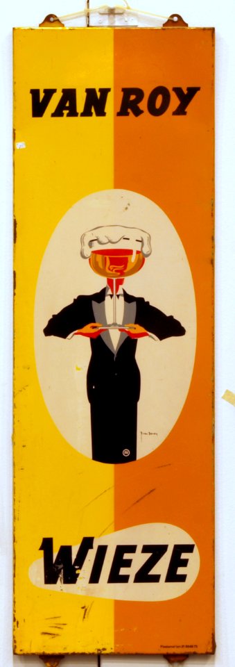 Enamel advert, VAN ROY Wieze