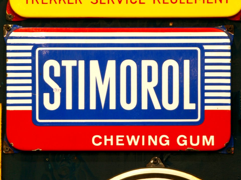 Enamel advert, Stimorol chewing gum