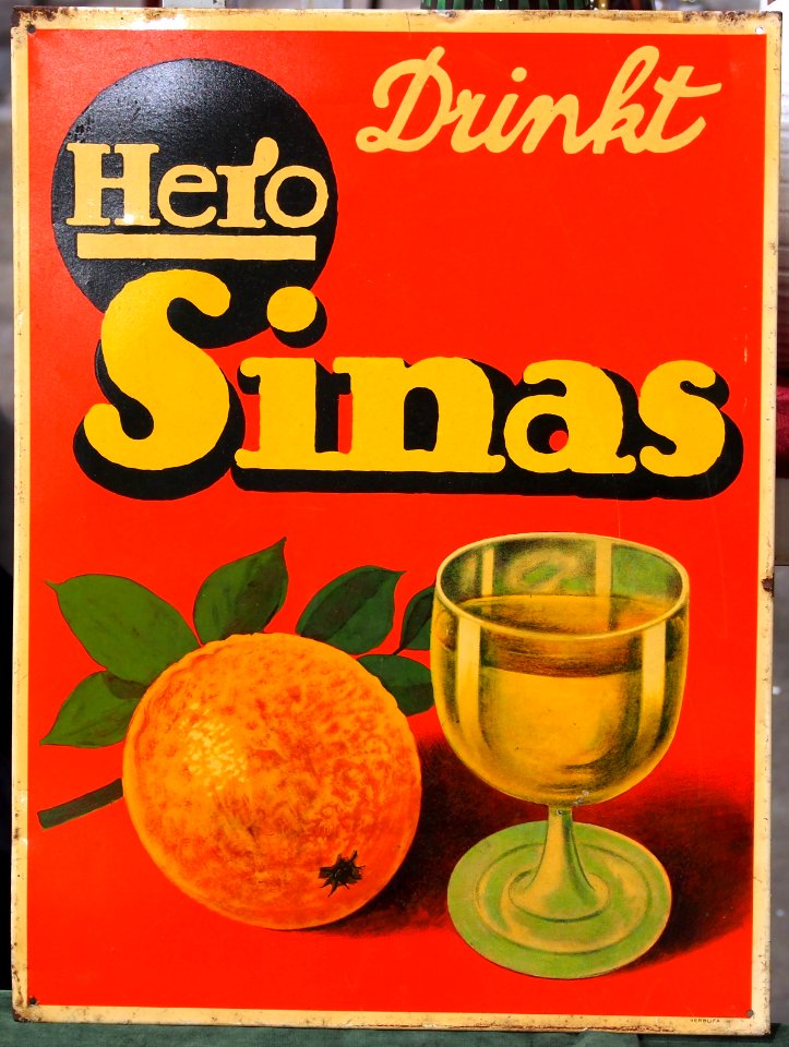 Enamel advertising sign, -049