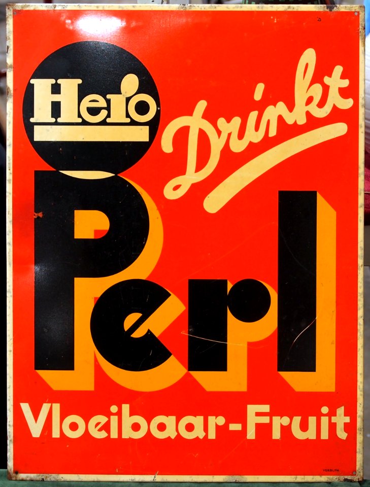 Enamel advertising sign, -048
