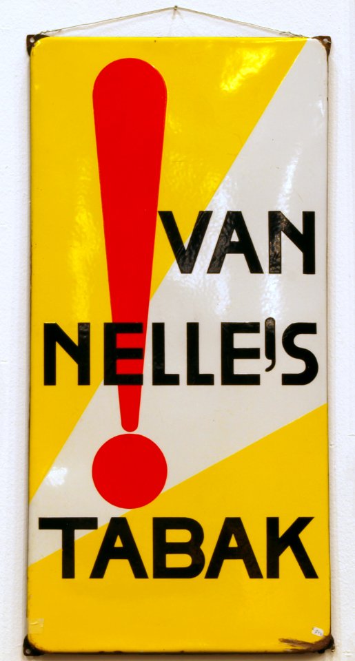 Enamel advert, VAN NELLE'S TABAK