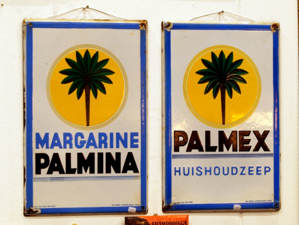 Enamel advert, margerine PALMEX huishoudzeep