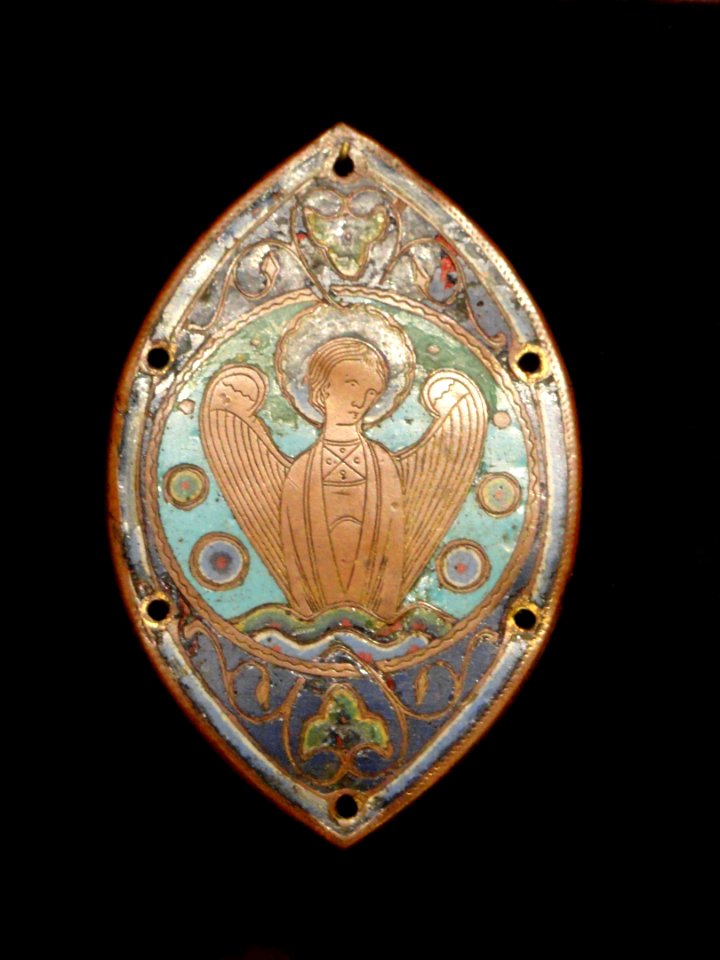 Enamel Plaque from the Altar Frontal of Saint Martin at Orense (Spain), 1174-1213, French, Limoges, gilded copper and enamel - Cleveland Museum of Art - DSC08492