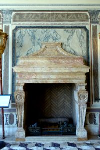Enclosed Loggia fireplace - Vizcaya Museum and Gardens - Miami, Florida - DSC08412